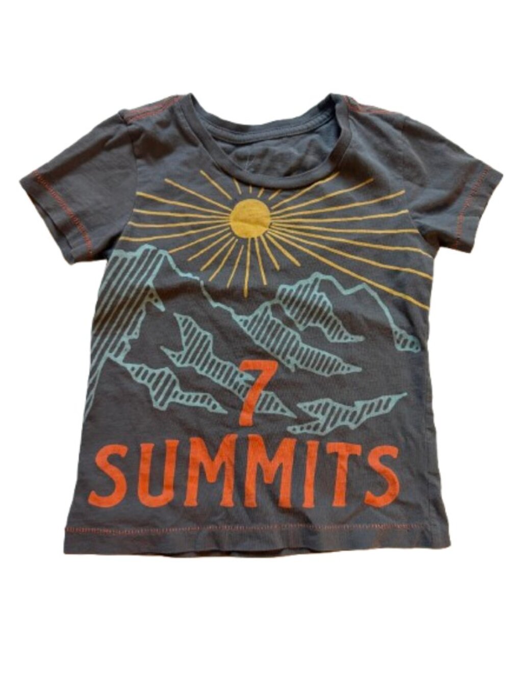 Peek Kids Junko Tabei 7 Summits Graphic Tee Charcoal Gray XS 2/3